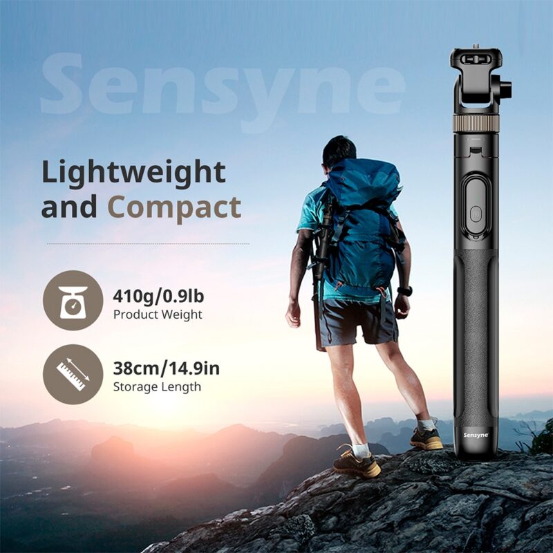 Tripé/Bastão Extensível Selfie Sensyne 72" Celular Preto
