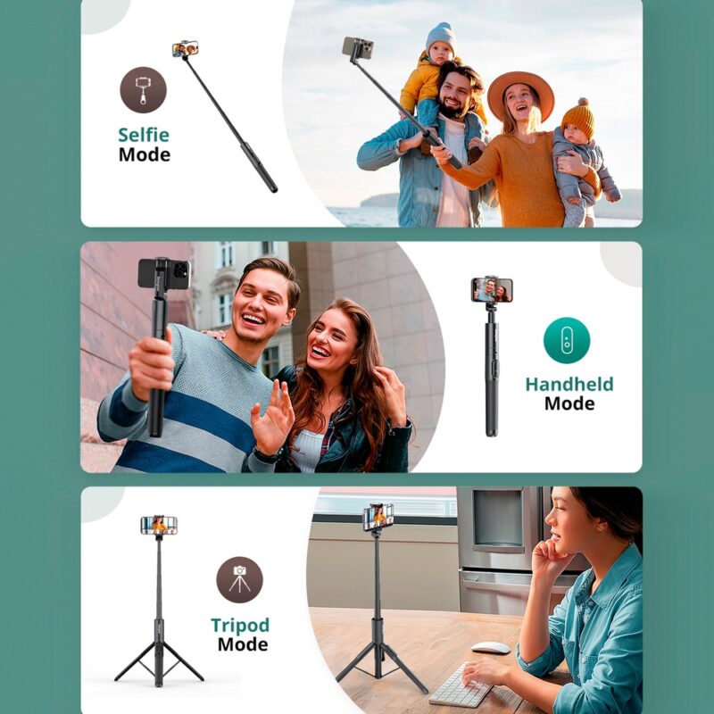 Tripé/Bastão Selfie 68" Sensyne para Smartphone Preto