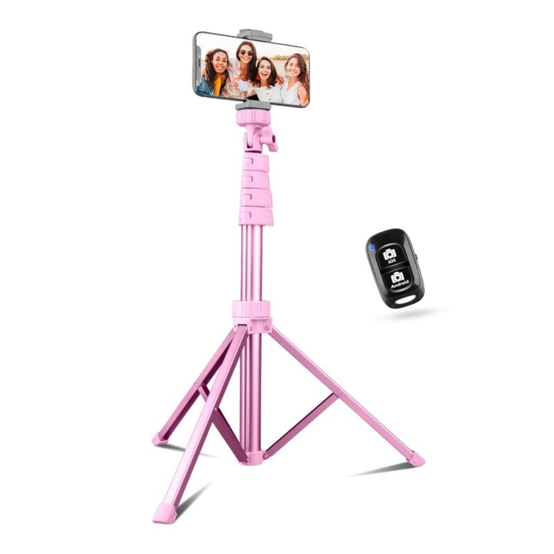 Tripé/Bastão Selfie Sensyne 62" Câmera Smartphone Rosa