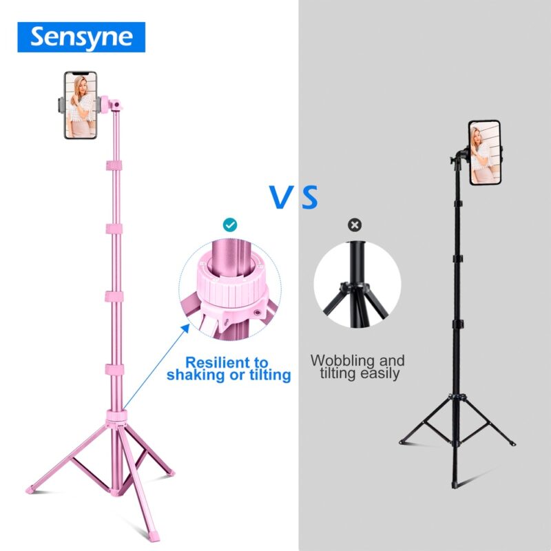 Tripé/Bastão Selfie Sensyne 62" Câmera Smartphone Rosa