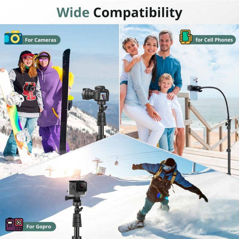 Tripé/Bastão Selfie Sensyne 88" Gooseneck 14.95" Preto
