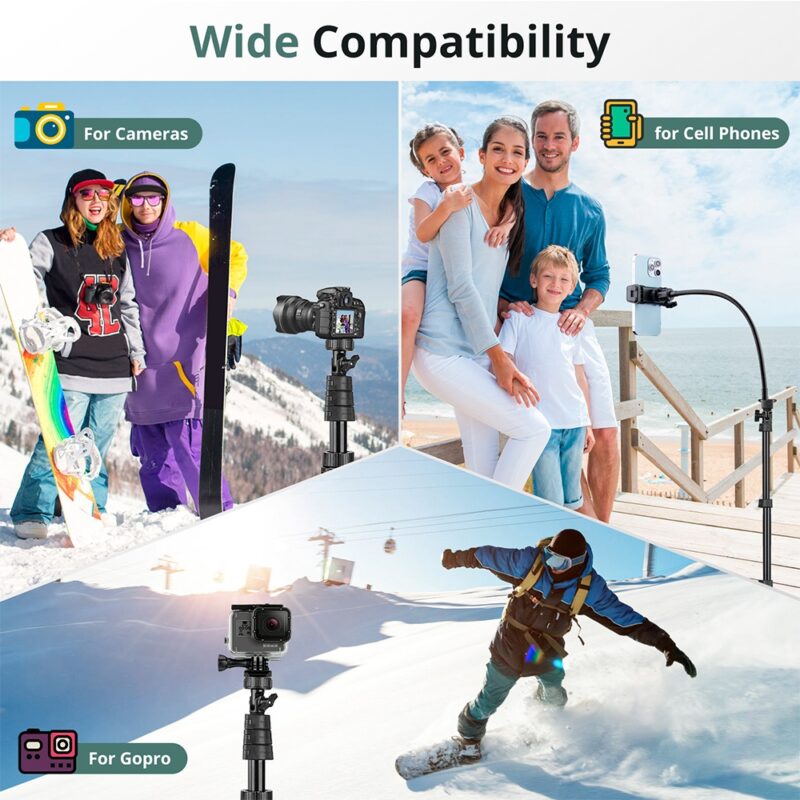 Tripé/Bastão Selfie Sensyne 92" Gooseneck 16.5" Preto