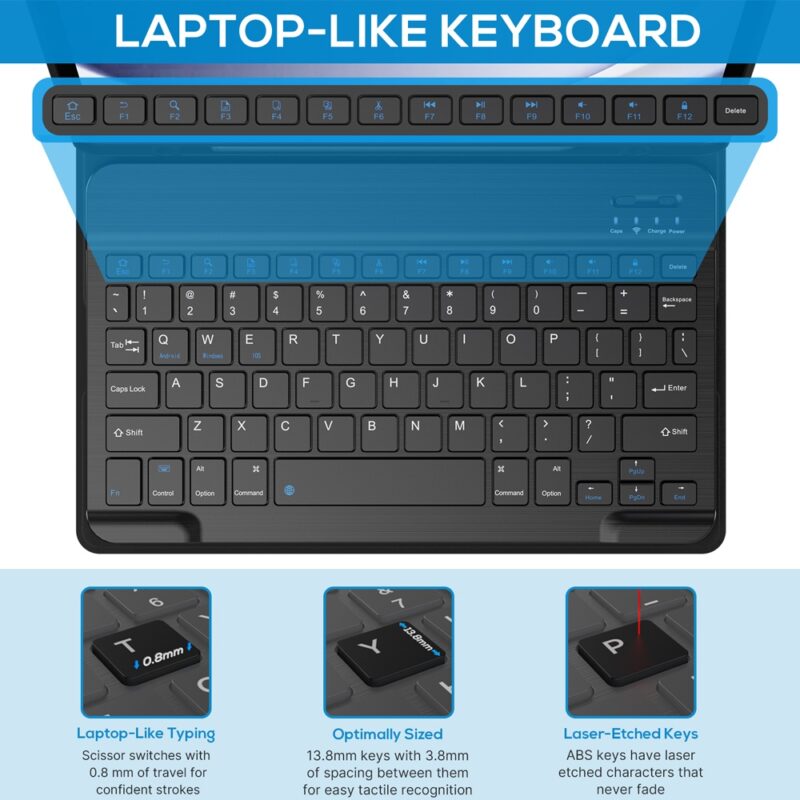 Capa Teclado Type Case para Tablet Samsung Galaxy Preta