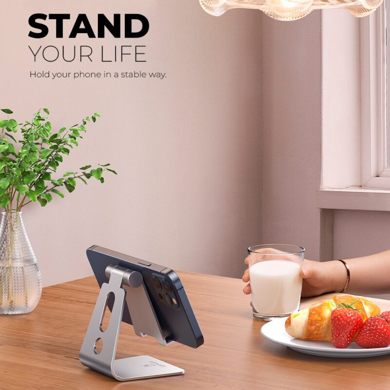 Suporte Portátil Celular Lamicall, Suporte Mesa Prata