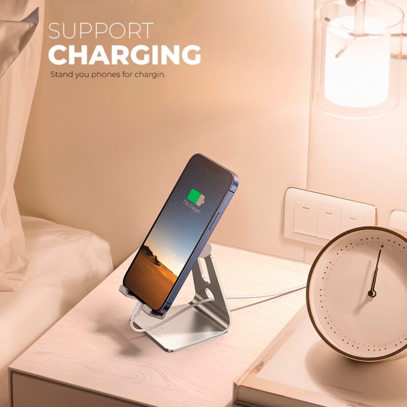Suporte Portátil Celular Lamicall, Suporte Mesa Prata