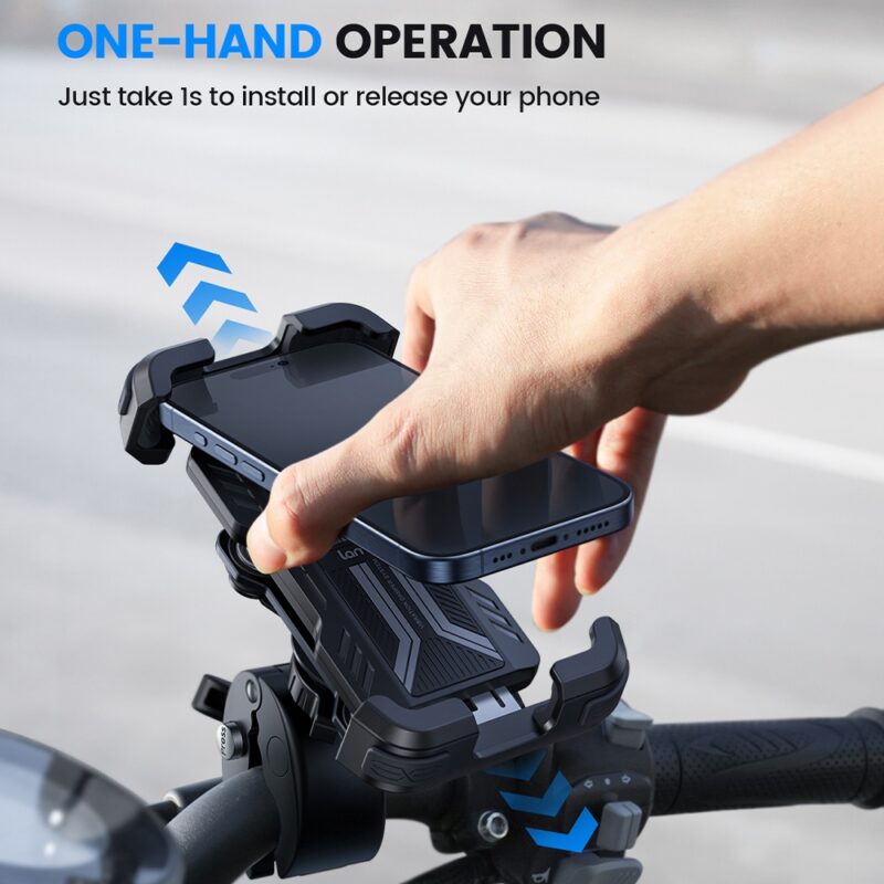 Suporte de Telefone Lamicall p/Guidão Motocicleta Preto