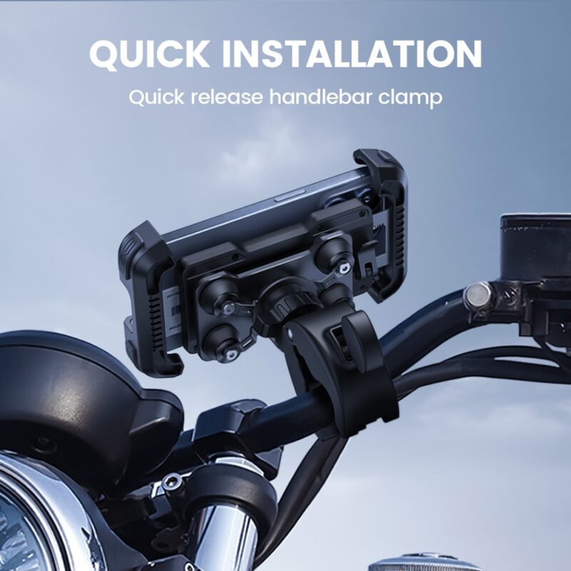 Suporte de Telefone Lamicall p/Guidão Motocicleta Preto