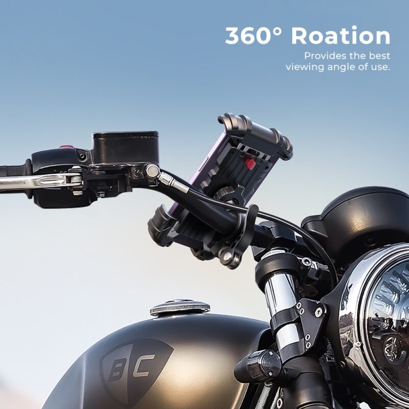 Suporte Celular Lamicall pra Guidão Moto Bicicleta Preto