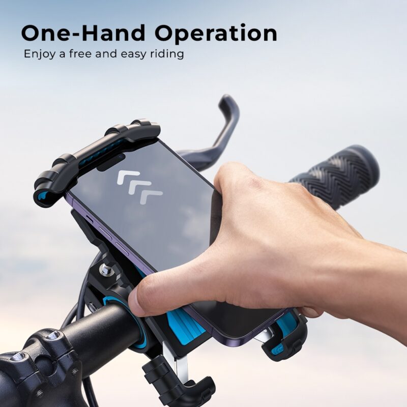 Suporte Celular Lamicall pra Guidão Moto Bicicleta Azul