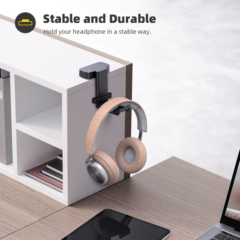 Suporte de Mesa Lamicall Dh01 Braçadeira p/Fone  Preto