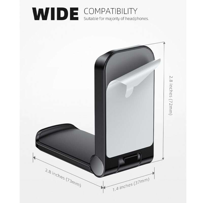 Suporte Dobrável Mesa Lamicall Dh02 p/Fone Ouvido Preto