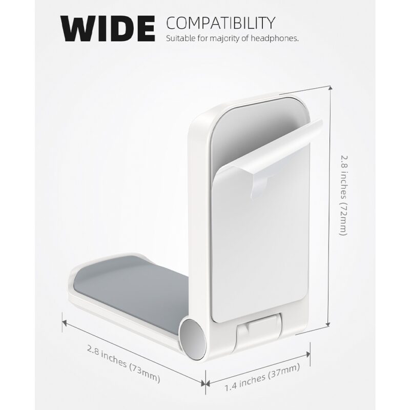 Suporte Dobrável Mesa Lamicall Dh02 p/Fone Ouvido Branco