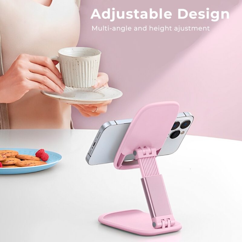 Suporte pra Celular Dobrável Lamicall DP13 4 a 8” Rosa