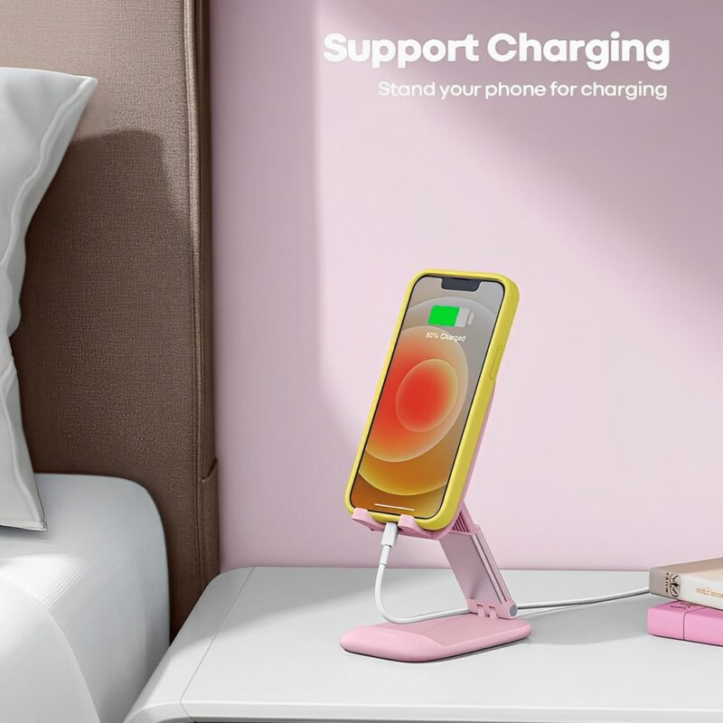 Suporte pra Celular Dobrável Lamicall DP13 4 a 8” Rosa