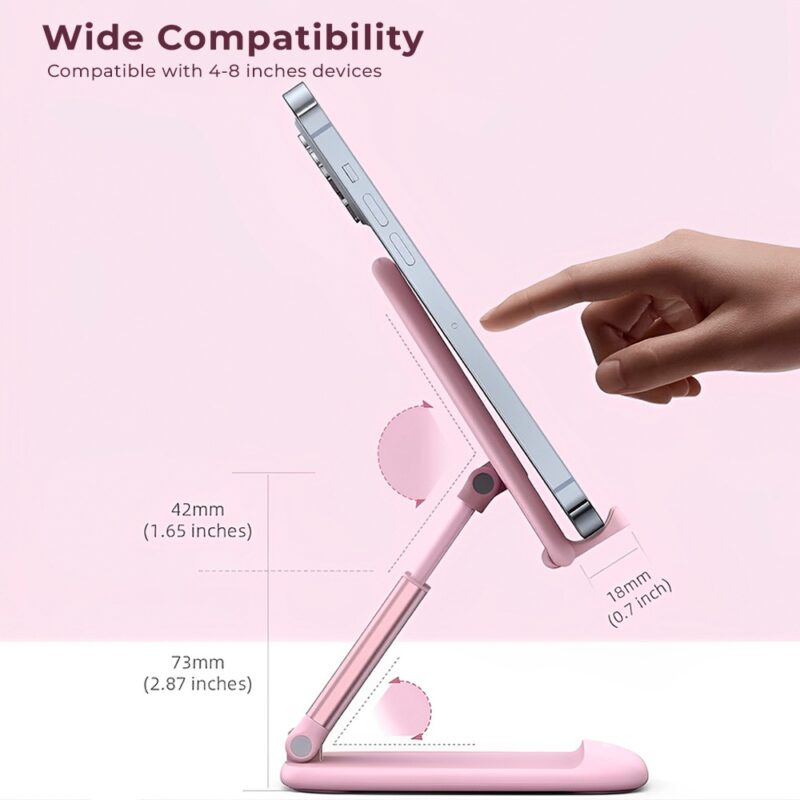 Suporte pra Celular Dobrável Lamicall DP13 4 a 8” Rosa