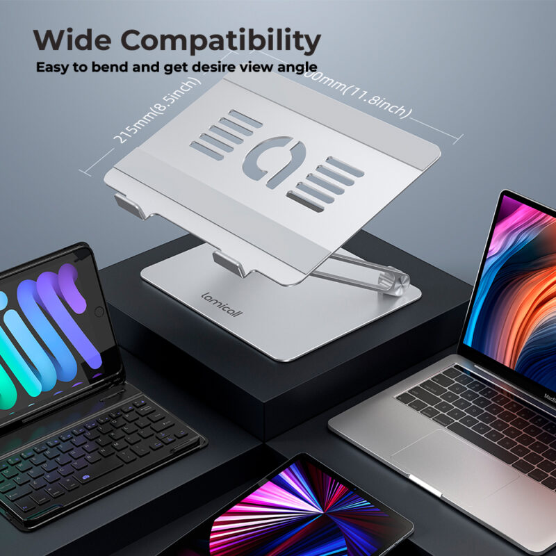 Suporte de Mesa Ajustável Lamicall para Notebook Prata