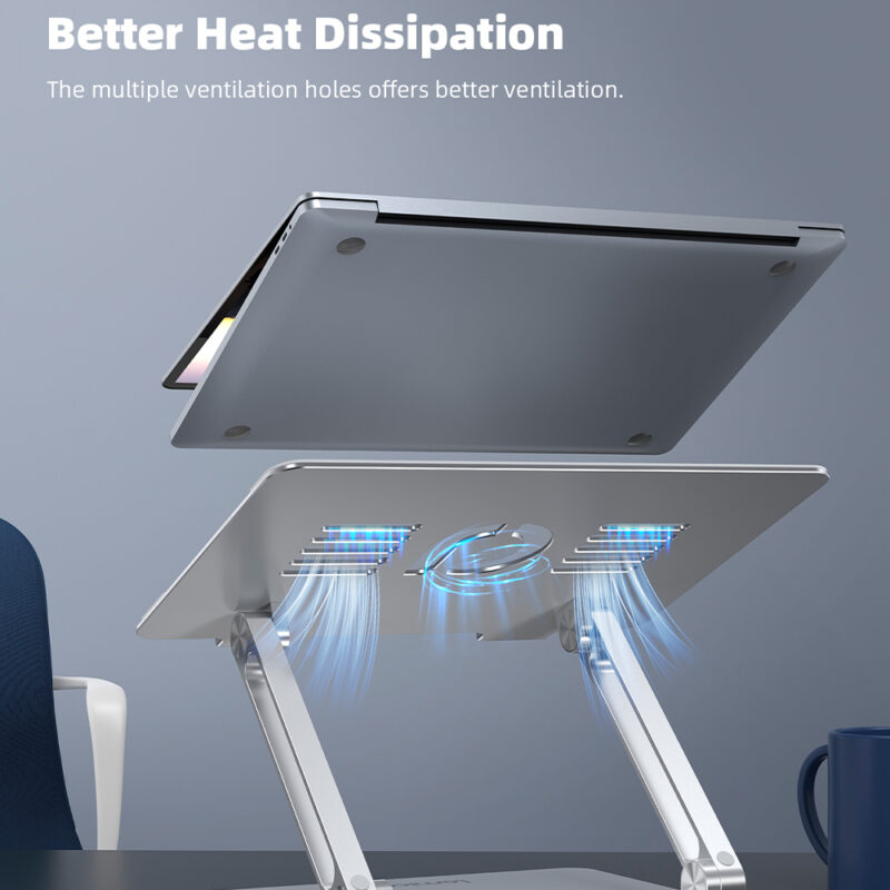 Suporte de Mesa Ajustável Lamicall para Notebook Prata