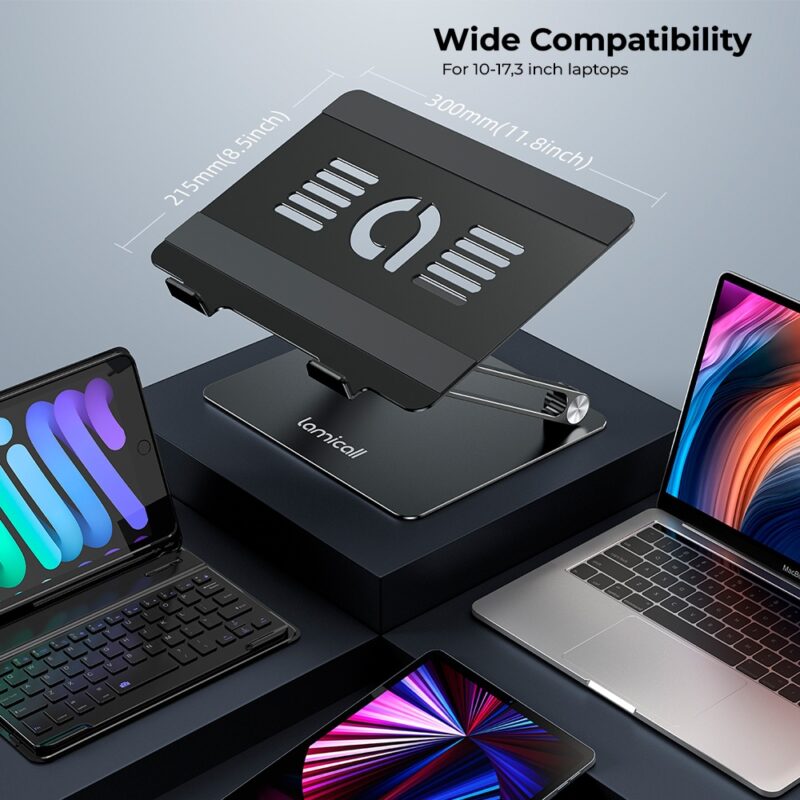 Suporte de Mesa Ajustável Lamicall para Notebook Preto