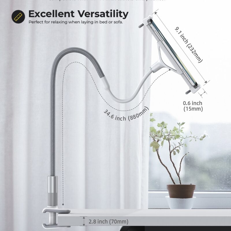 Suporte Tablet Lamicall Gooseneck Braço flexível Cinza