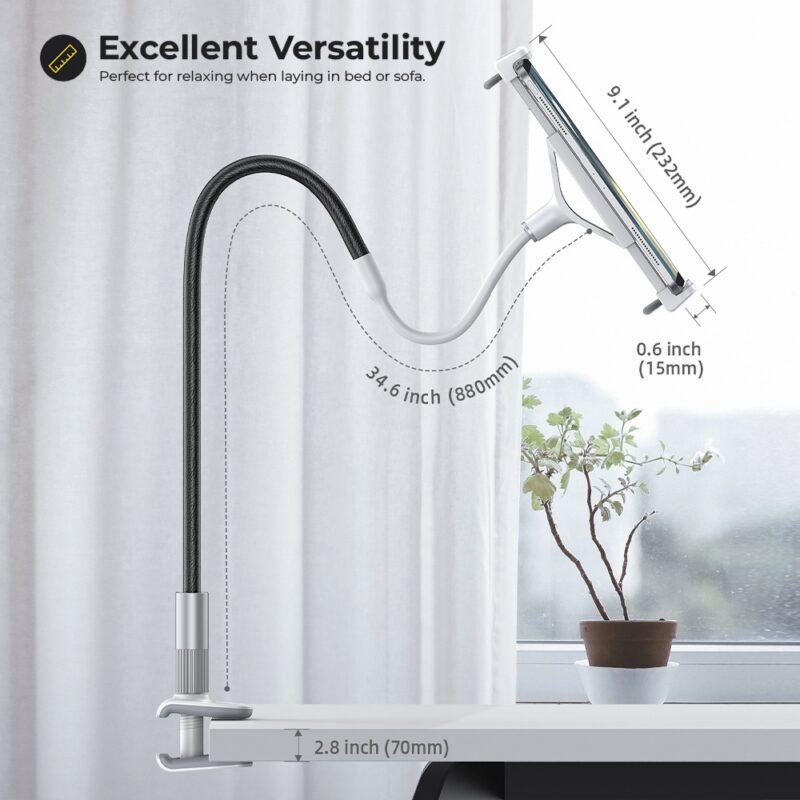 Suporte Tablet Lamicall Gooseneck Braço flexível Preto