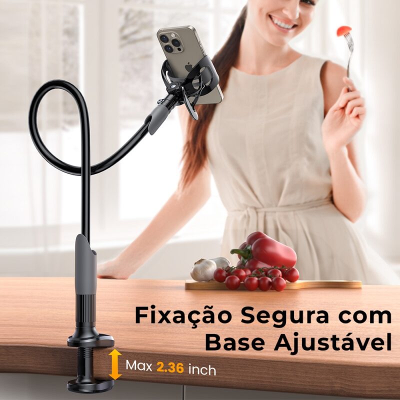 Suporte Celular Lamicall Gooseneck Braço flexível Preto