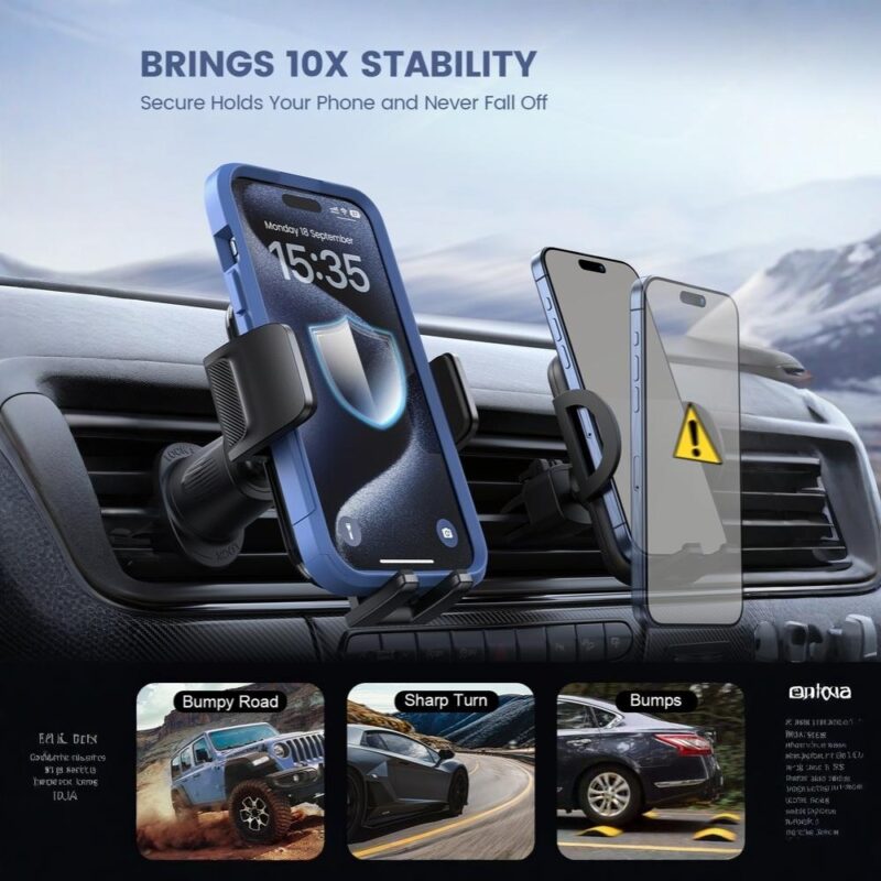 Suporte Celular Lamicall Ventilação Saída Ar Carro Preto