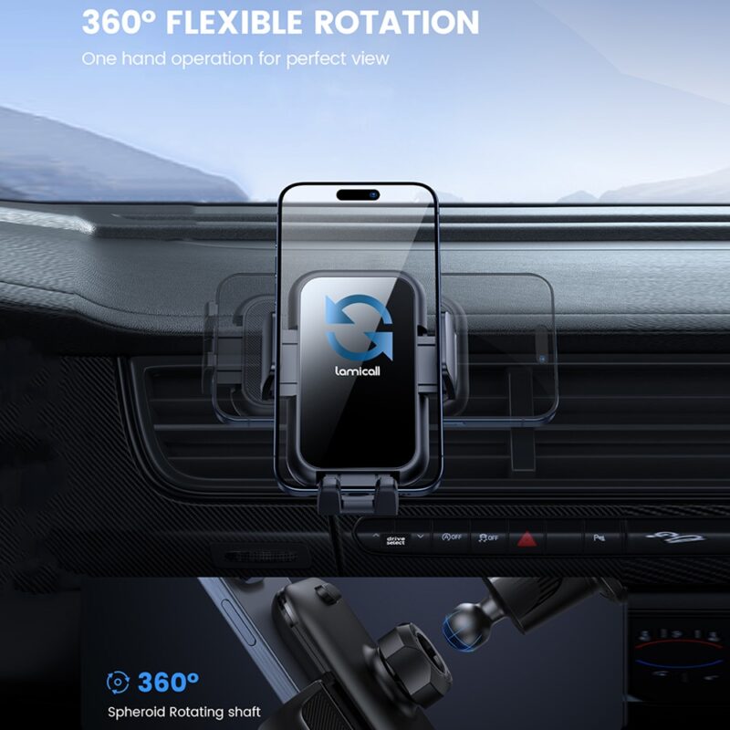 Suporte Celular Lamicall Ventilação Saída Ar Carro Preto
