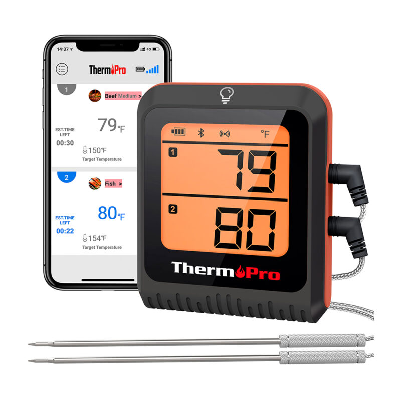 Termômetro Digital p/Carne ThermoPro Tp920w Sonda Dupla