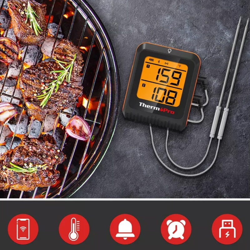 Termômetro Digital p/Carne ThermoPro Tp920w Sonda Dupla