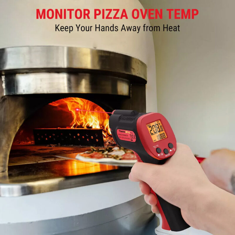 Termômetro Infravermelho ThermoPro Tp30W Preto/Vermelho