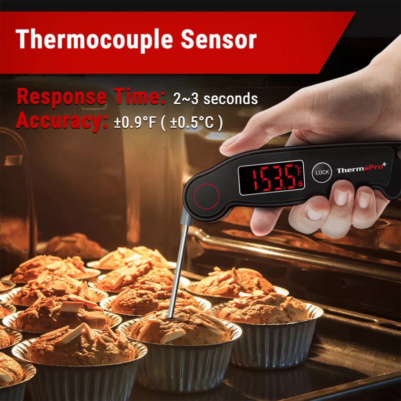 Termômetro Digital Carne ThermoPro Tp19w Cozinha Preto