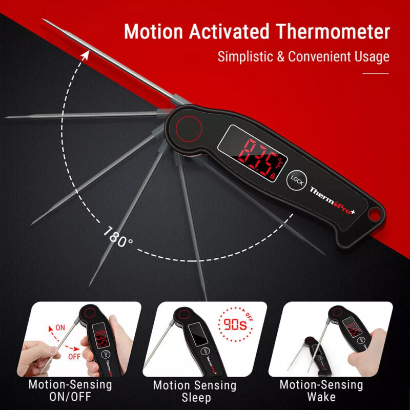 Termômetro Digital Carne ThermoPro Tp19w Cozinha Preto