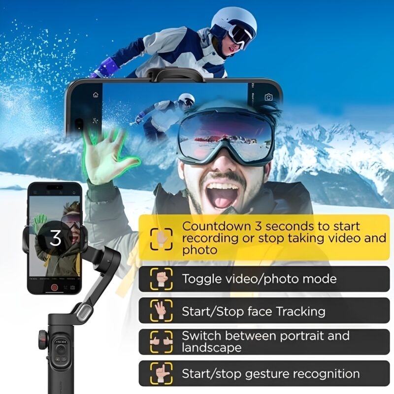 Gimbal Estabilizador Aochuan XE AI p/Smartphone Preto