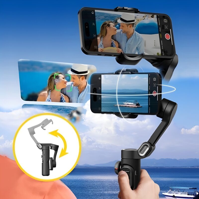 Gimbal Estabilizador Aochuan XE AI p/Smartphone Preto