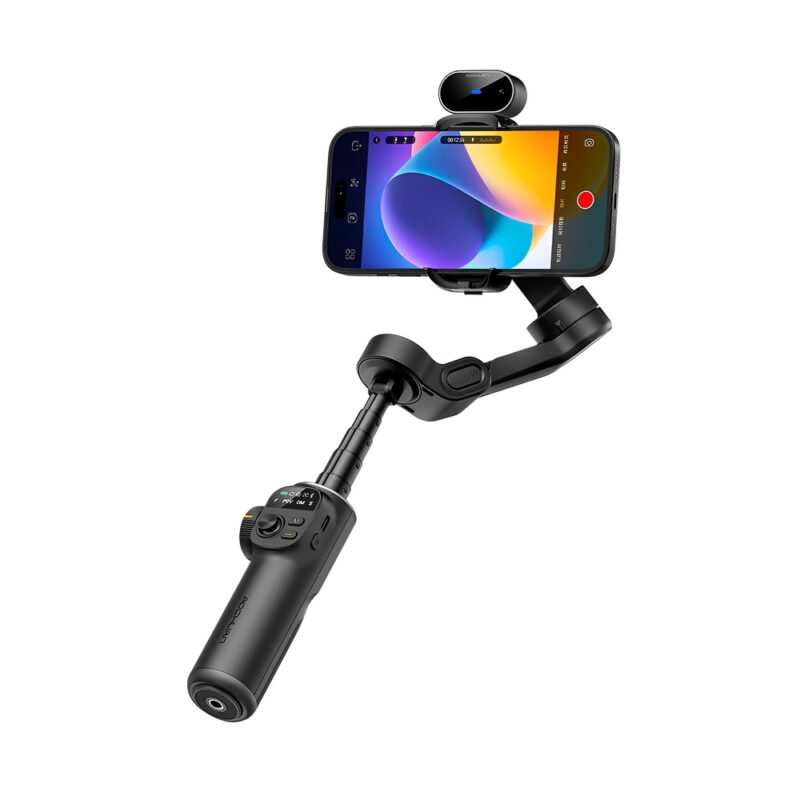 Gimbal Portátil Aochuan X2 AI Selfiestick Celular Preto