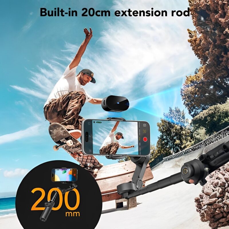 Gimbal Portátil Aochuan X2 AI Selfiestick Celular Preto