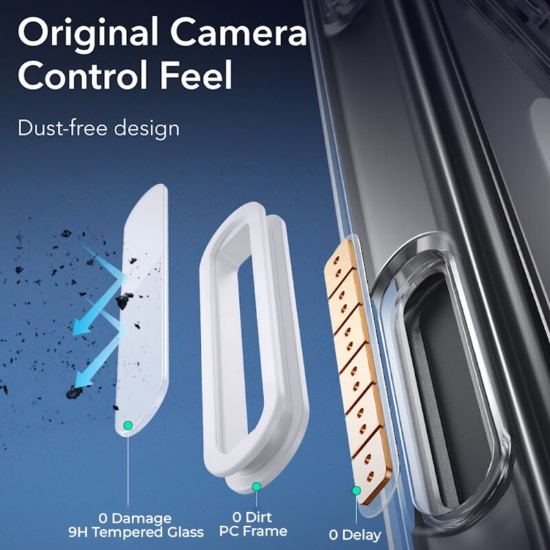 Capa para iPhone 16 Esr com Botão Câmera Transparente