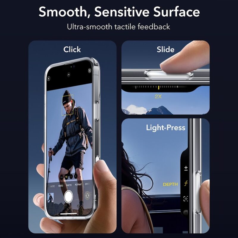 Capa para iPhone 16 Esr com Botão Câmera Transparente