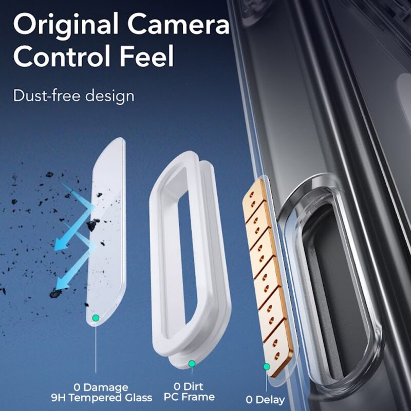 Capa pra iPhone 16 Pro Esr com Botão Câmera Transparente
