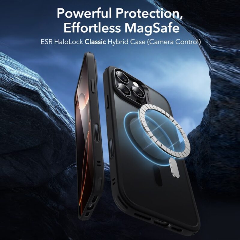 Capa para iPhone 16 Pro Esr com Botão Câmera Preto Fosco