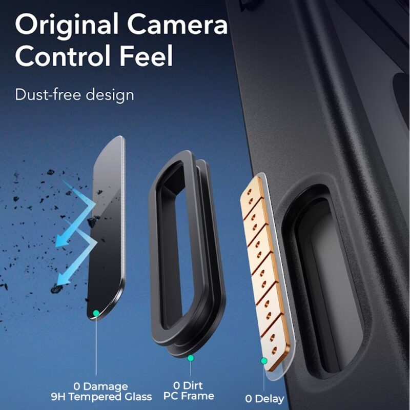 Capa iPhone 16 Pro Max Esr com Botão Câmera Preto Fosco