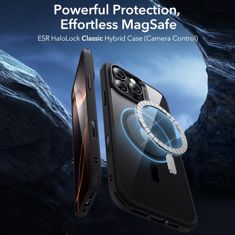 Capa iPhone 16 Pro Max Esr com Botão Câmera Preto Clear