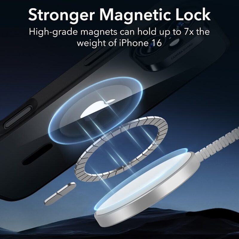 Capa pra iPhone 16 Esr Classic Hybrid Preto Transparente