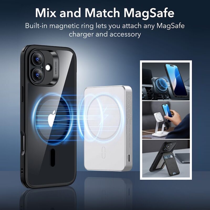 Capa pra iPhone 16 Esr Classic Hybrid Preto Transparente