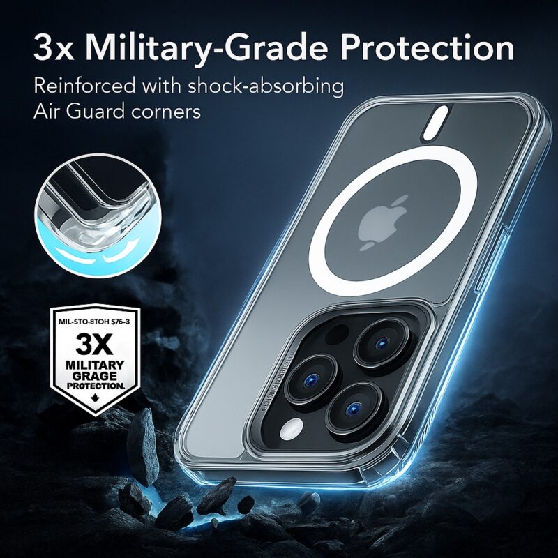 Capa Capinha para iPhone 16 Pro Esr Transparente Fosco