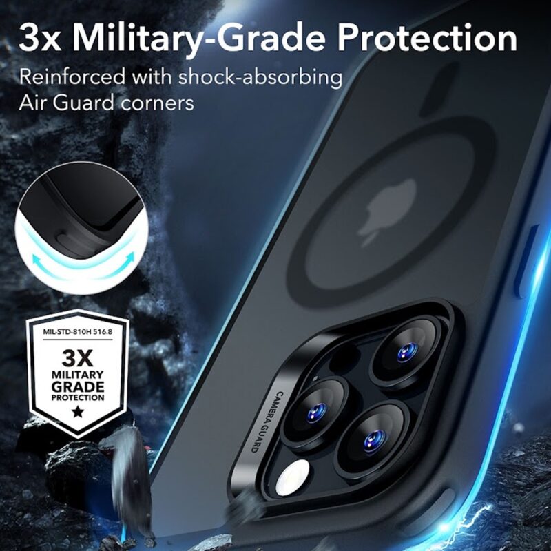 Capa p/iPhone 16 Pro Max Esr Classic Hybrid Preto Fosco