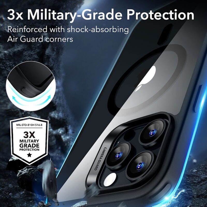 Capa p/iPhone 16 Pro Max Esr Classic Hybrid Preto Clear