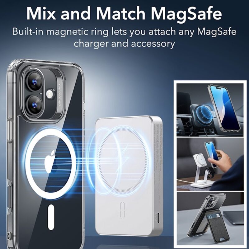 Capa Magsafe + Película Vidro Esr para iPhone 16 Plus
