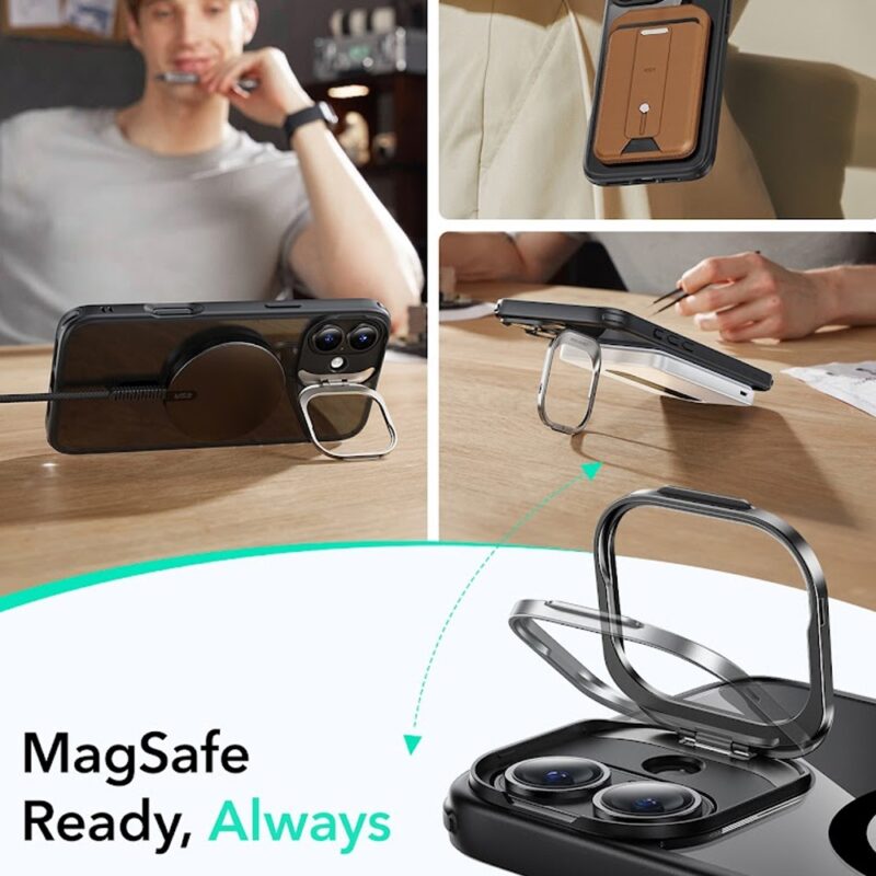 Capa Stash Stand + Película de Vidro Esr para iPhone 16
