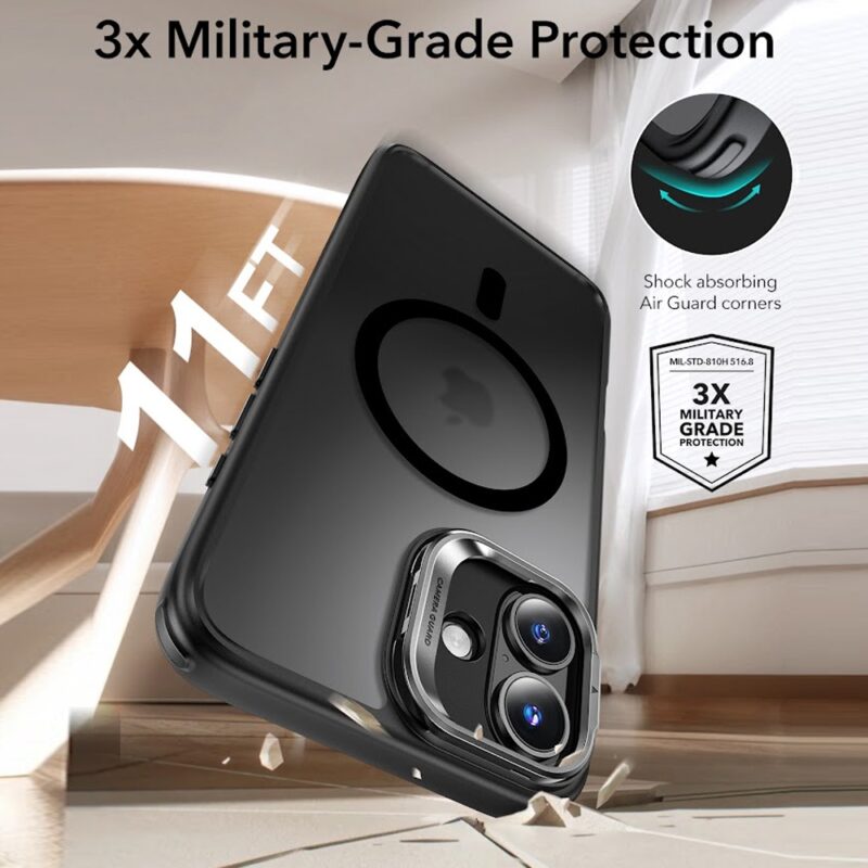 Capa Stash Stand + Película de Vidro Esr para iPhone 16